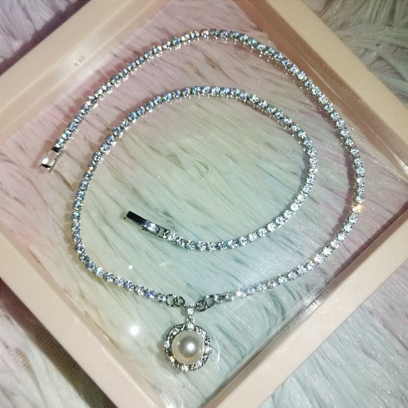 สร้อยคอพร้อมจี้เพชร Cz AAA+