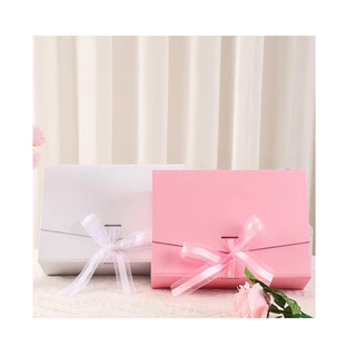 A058 พร้อมส่ง!(กล่องแข็ง+โบว์) กล่องของขวัญพรีเมี่ยม