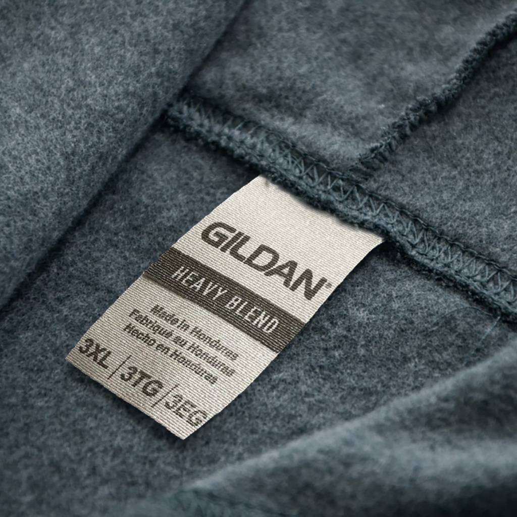 [US Size] GILDAN® ซุปเปอร์ เฮฟวี่เบลนด์ ฮู้ดแบบซิป - เทาดาร์คเฮทเทอร์ 108C — صورة 2