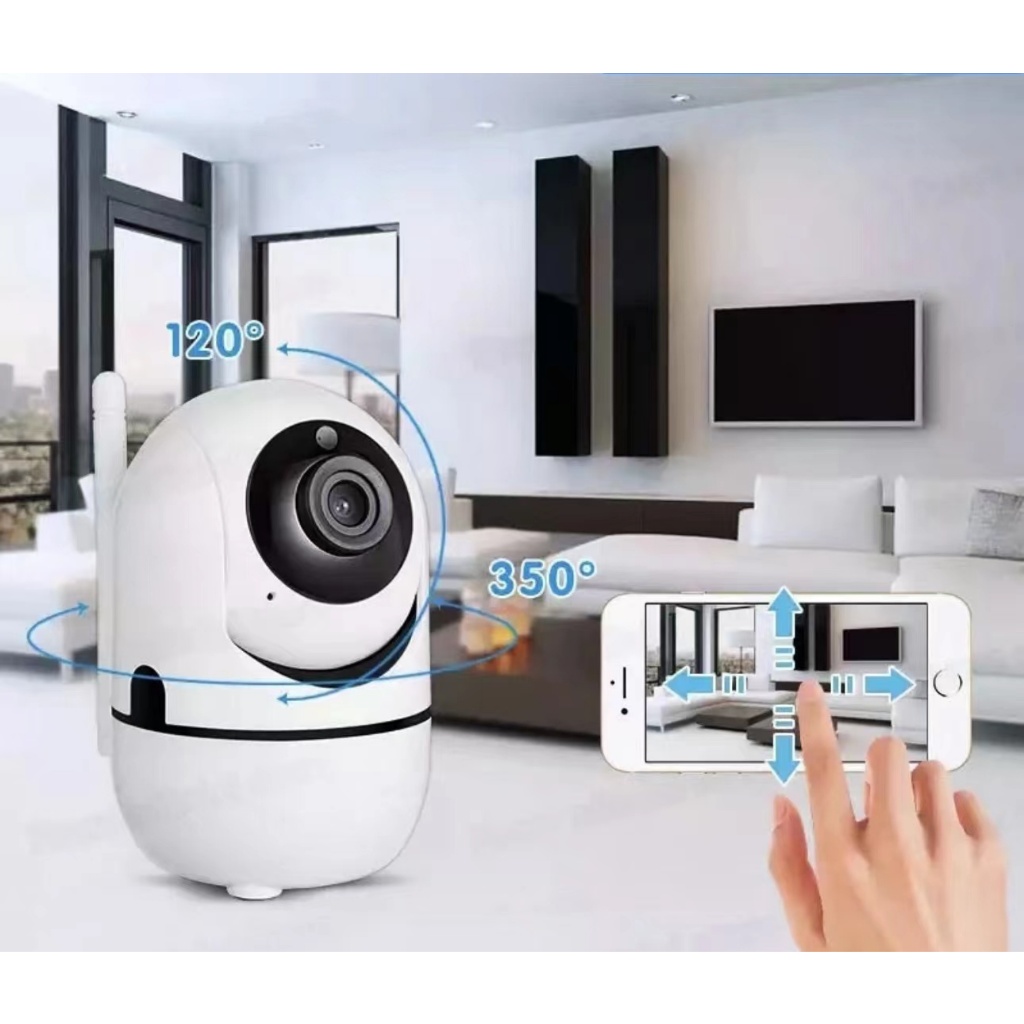Q6 กล้องอัจฉริยะ WIFI minion ภายในบ้าน 360° ดูแลการมองเห็นกลางคืน HD กล้องเฝ้าระวังอินเตอร์คอมอัจฉริยะไร้สาย