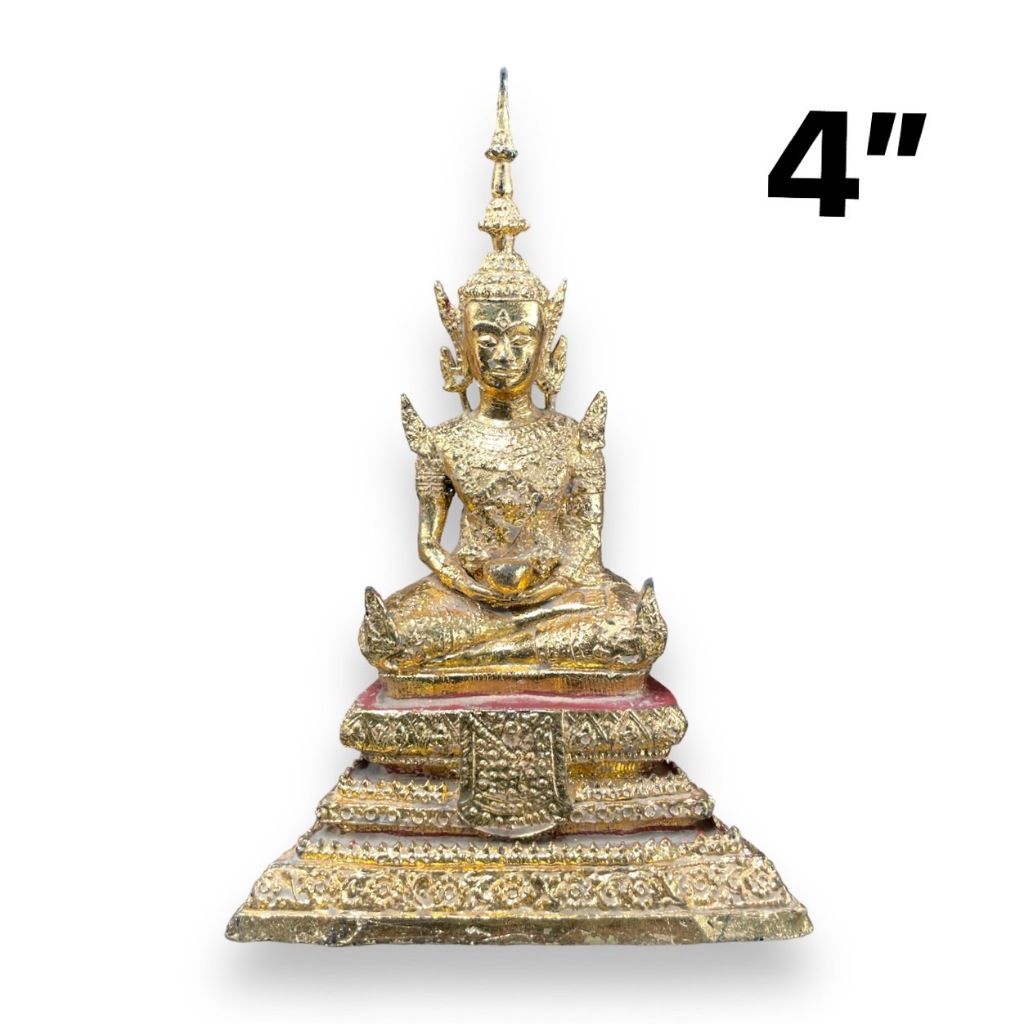 พระรัตนนั่ง ปางอุ้มบาตร กว้าง 4นิ้ว สูง 9นิ้ว
