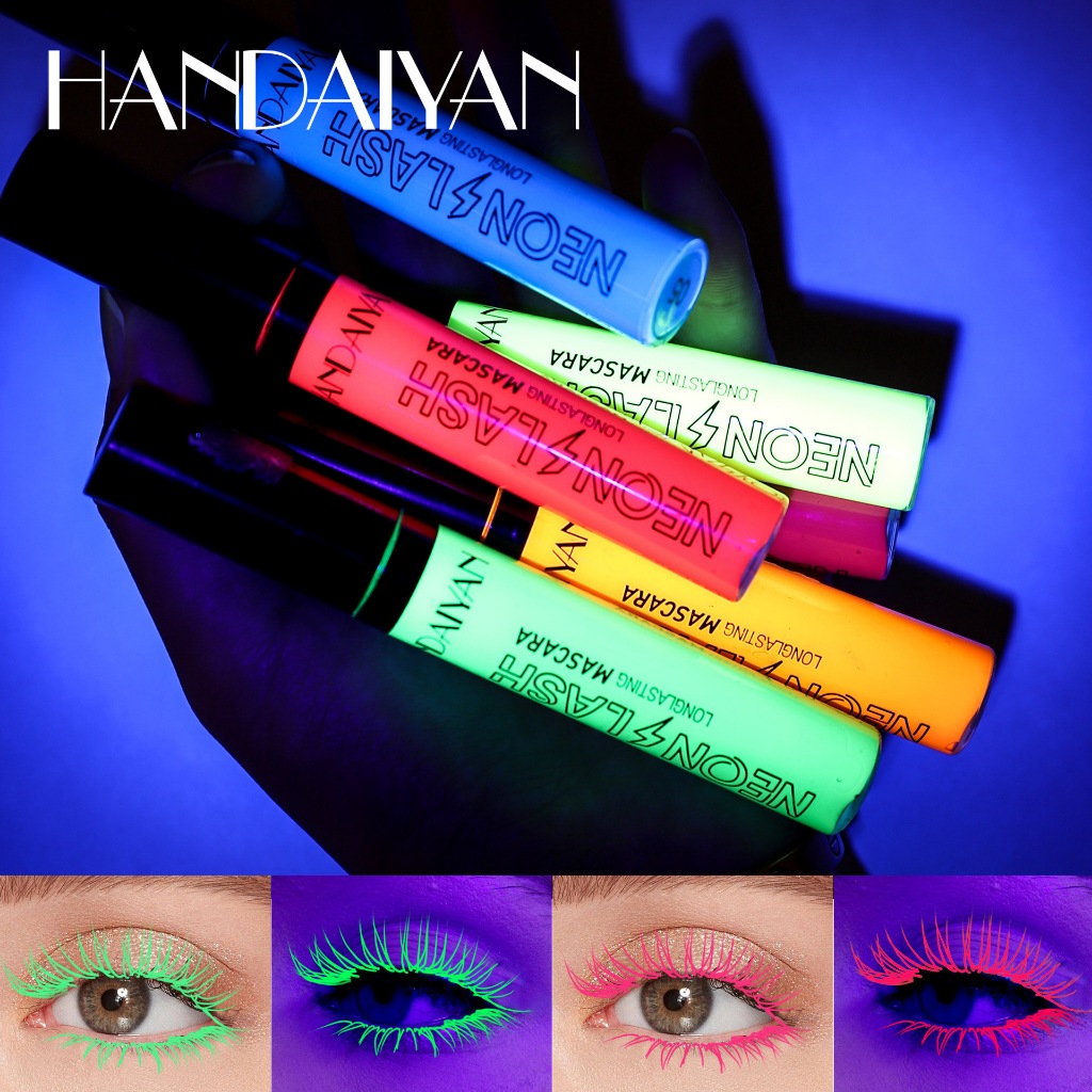 พร้อมส่ง!!6สี มาสคาร่าสีเรืองแสงแฟนซี มาสคาร่าสีนีออน