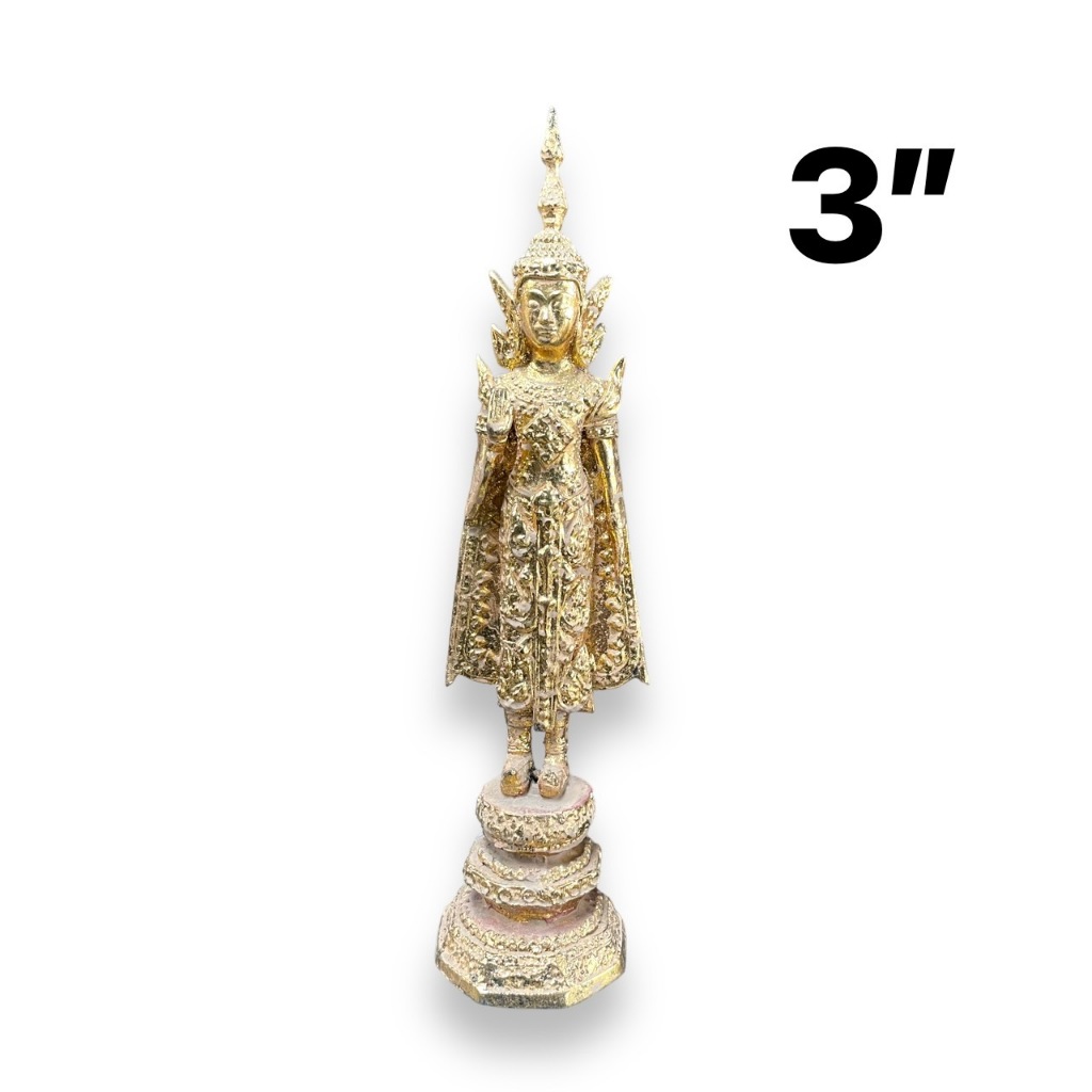 พระรัตนยืน  ปางห้ามญาติ กว้าง 2นิ้ว สูง 9นิ้ว