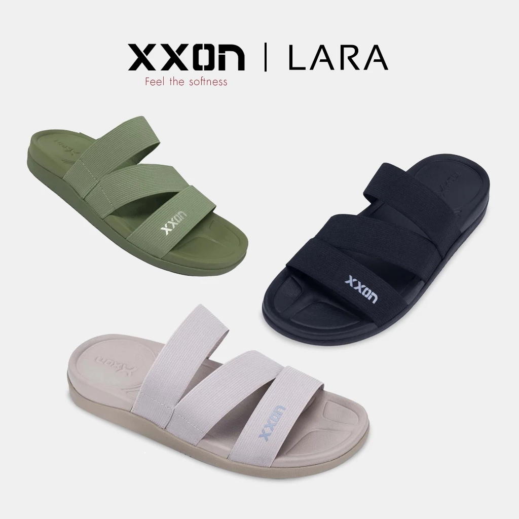 Xxon รองเท้าแตะ รุ่น Lara (Black, Tube, Green, Thai Tea)