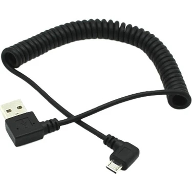 สายชาร์จสปริง แบบงอ 90 องศา Micro USB