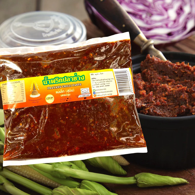 แม่เล็กสุบิน น้ำพริกปลาย่าง แพค 500 g