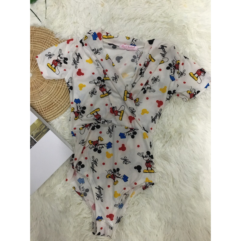 บอดี้สูท งานป้าย ผ้ายืด อก32 ความยาวจากบ่าถึงเป้า 24" (ZB2310-8378)