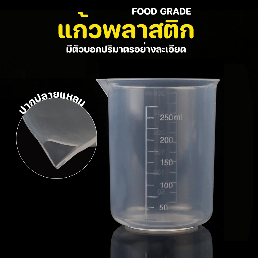 Megahouse แก้วตวง แก้วพลาสติกสำหรับตวง ปริมาณ 250 ML. No.Y1847