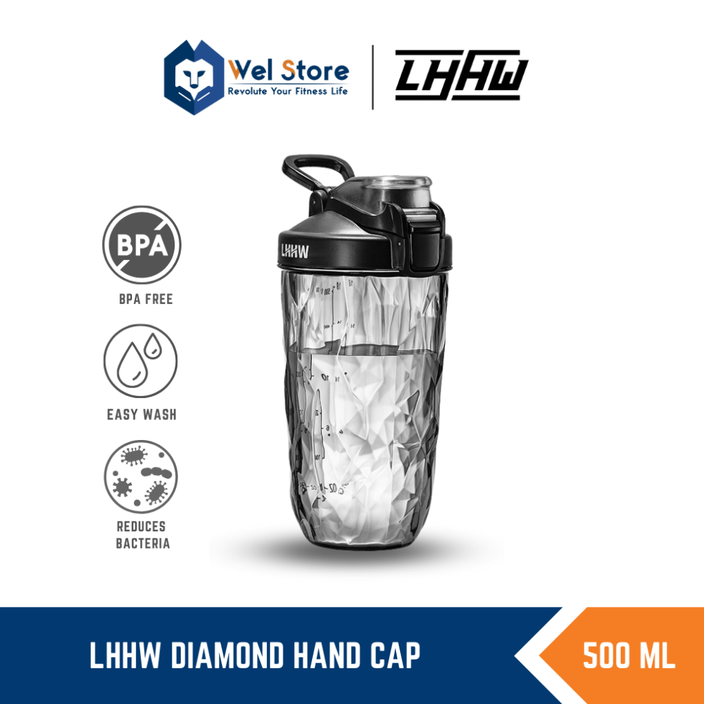 WELSTORE LHHW แก้วสำหรับเชคเวย์โปรตีน ละลายได้รวดเร็ว ไม่จับตัวเป็นก้อน ขนาดบรรจุ 500 มล.