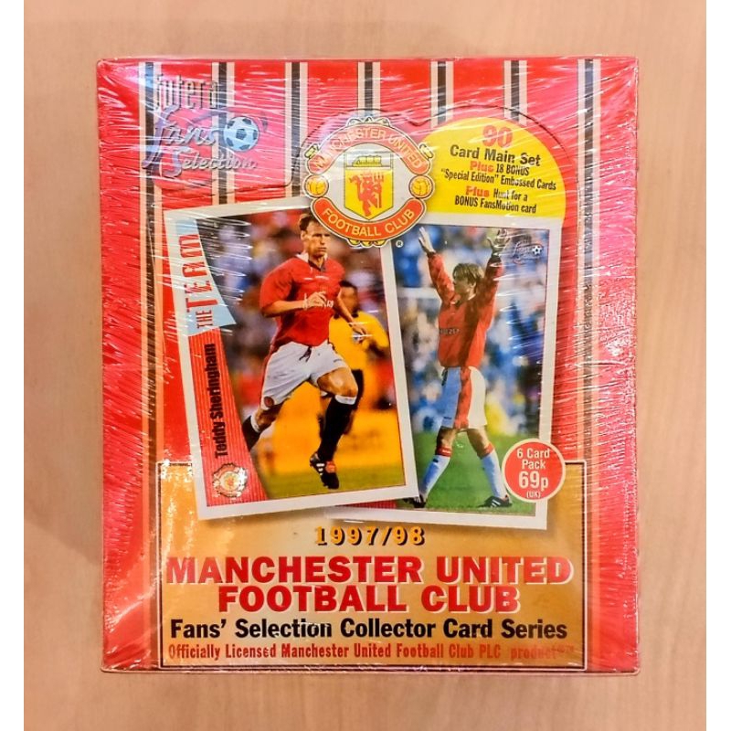 (Sealed Box) กล่องสุ่มการ์ดฟุตบอล ทีมแมนเชสเตอร์ ยูไนเต็ด FUTERA FANS SELECTION 1997/98 MANCHESTER U