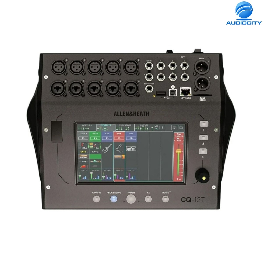 Allen&Heath CQ-12T ดิจิตอลมิกเซอร์ เครื่องผสมสัญญาณเสียง Ultra-Compact 12 in / 8 out Digital Mixer