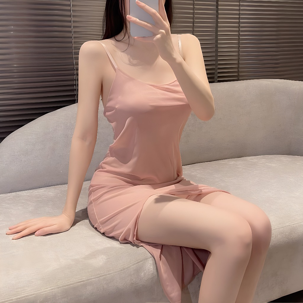 Hormones 💮💮 ชุดนอนผ้าชีฟอง  ชุดเซ็กซี่  ดูผ่าน  สลิง  บาง  เซ็กซี่  พร้อมส่งจากไทย（H1145） - รูปที่ 4