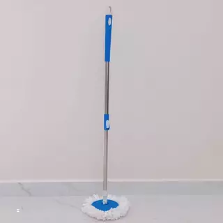 At.Houseone ไม้ถู ไม้ถูพื้น Spin Mop 360 องศา (ด้าม+ผ้า 1 ผืน) ใช้กับถังปั่น ประหยัดแรง