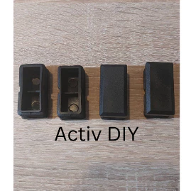 ฝาปิดท่อเหลี่ยม 1'' x 2'' สวมใน ห่อ4ตัว