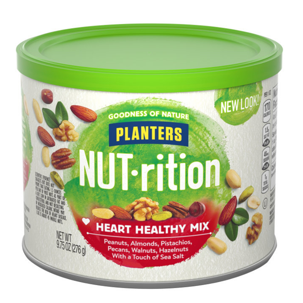 PLANTERS NUT-RITION Heart Healthy Mix 9.75 oz แพนเตอร์ ถั่วชนิดรวมคั่ว ออริจินอล 276g.