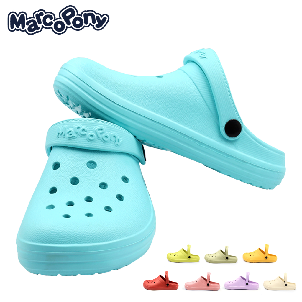 Marco Pony รองเท้าแตะผู้หญิง รัดส้นรองเท้าหัวโต รุ่นเบา นุ่ม สบายเท้า 3cmพื้นหนา น่ารัก กันลื่น พื้นนิ่ม หิ้วนอก MH9015W