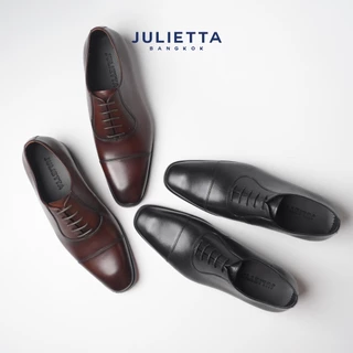 JULIETTA - Oxford Captoe Calfskin : Black (Square Toe)