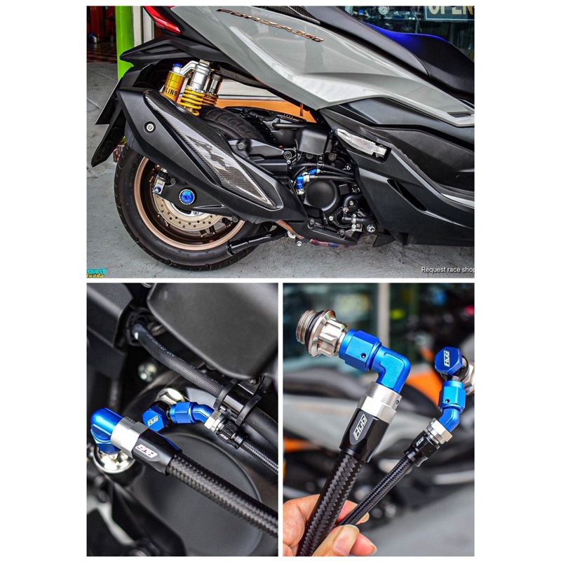 HYB สายระบายไอน้ำมันเครื่อง มาร์คจานไฟ Forza ฐานน้าคม(ฐานจม) สินค้าพร้อมส่ง