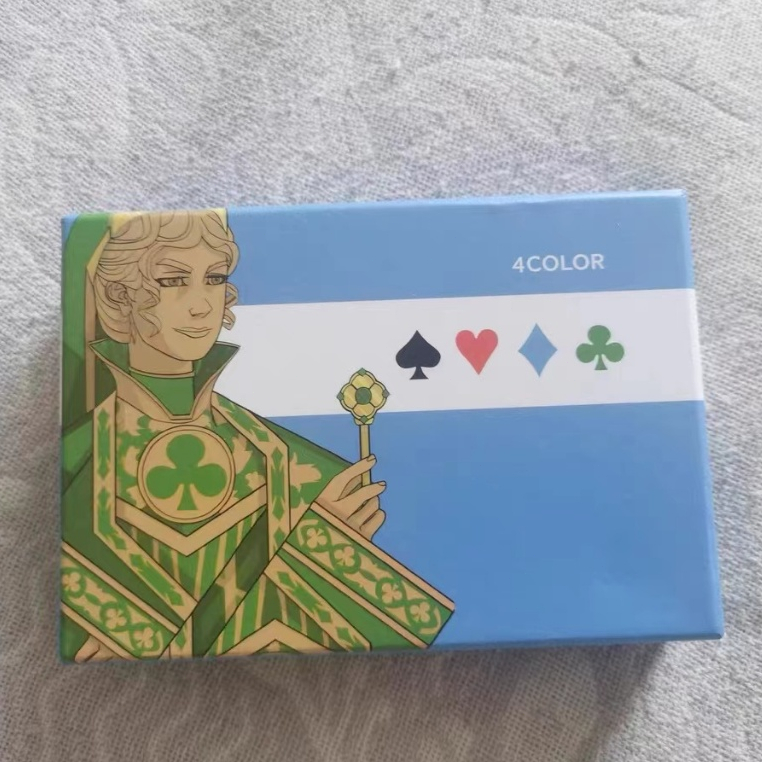 Ace game green&blue plastic cards