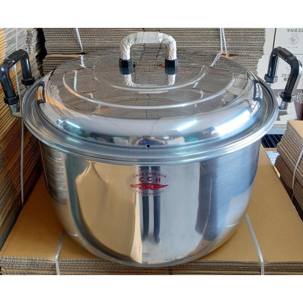 หม้อข้าว เบอร์ 50 ตราจระเข้ ( 1 ชิ้น ) หม้ออลูมิเนียม หม้อ หม้อทำแกง 2 หู หม้อเดี่ยวอลูมิเนียมแท้100
