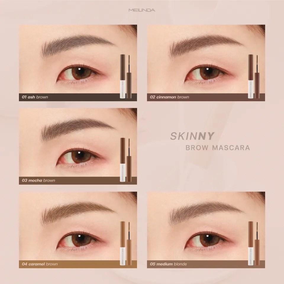 New ของแท้พร้อมส่งMEILINDA Skinny Brow Mascaraมาสคาร่าปัดคิ้ว (MC3115) • เนื้อมาสคาร่าเข้มข้นช่วยเคลือบขนคิ้ว - รูปที่ 2