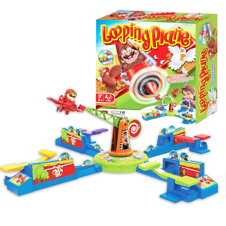 LOOPING PLANE  เกมส์เครื่องบินลิงขโมยไก่ เกมส์ครอบครัว ของเล่นเด็ก