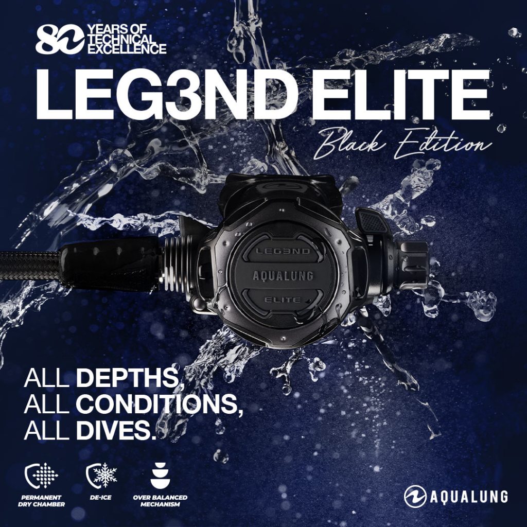 AQUALUNG - LEG3ND Elite Black Edition Regulator ชุดอุปกรณ์หายใจ Aqualung Leg3nd Elite Black Edition