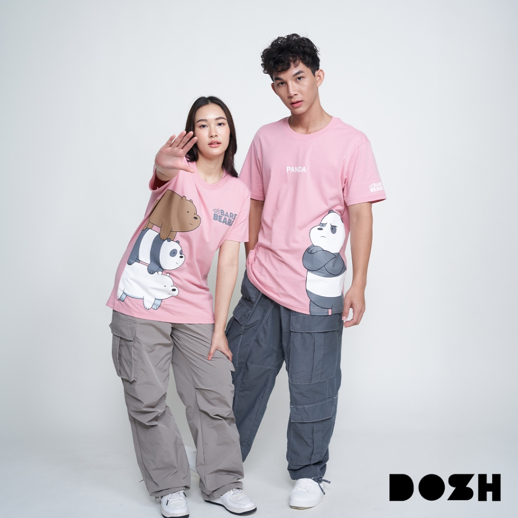 DOSH MEN'S T-SHIRTS WE BARE BEARS เสื้อยืดคอกลมผู้ชาย DBBMT5025-PI