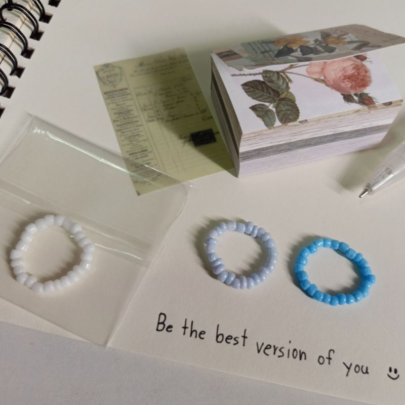 แหวนลุกปัดคุมโทน♥️แหวนเซ็ต3วง