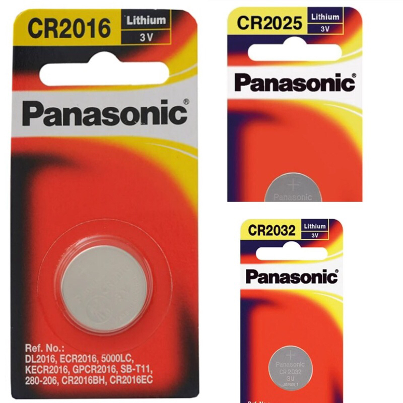 Panasonic แบตเตอรี่ ถ่านไฟฉาย ถ่านนาฬิกา พานาโซนิค ถ่านเม็ดกระดุมลิเธี่ยม3V ขนาด1.6 มม.  รุ่นCR-2016 CR-2025 CR-2032
