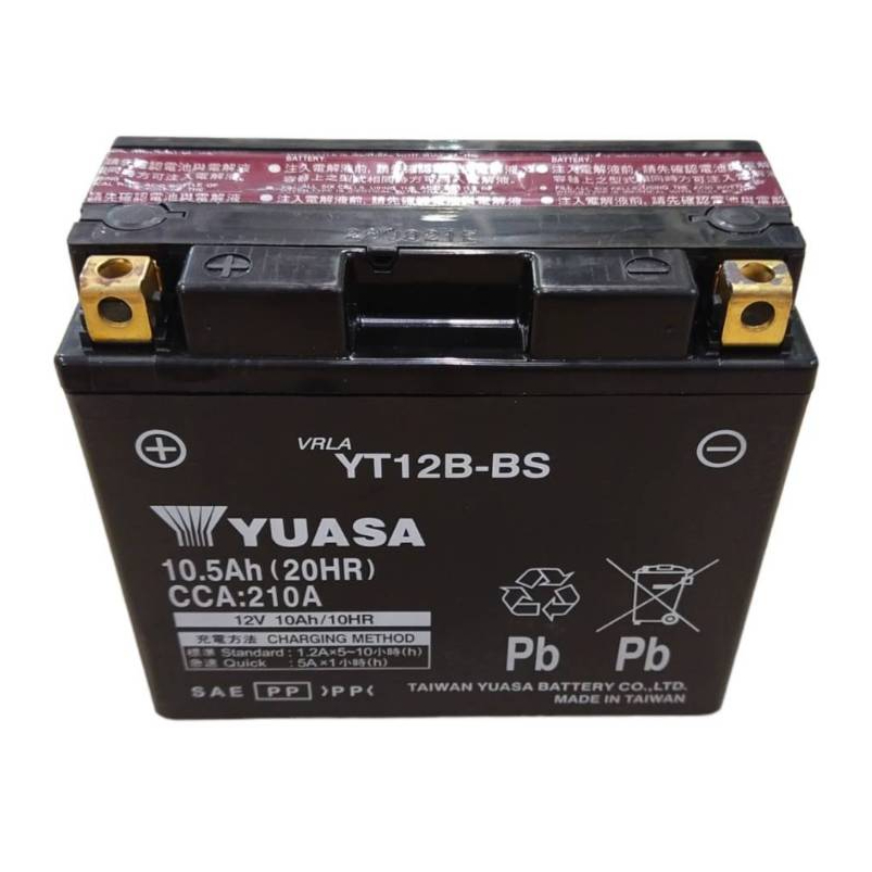 แบตเตอรี่มอเตอร์ไซค์ YUASA  YT12B-BS(12V 10Ah)