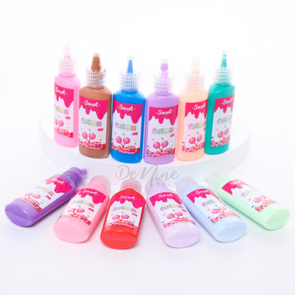 ซอสครีมเทียม 22ml./หลอด สำหรับตกแต่งเคสมือถือ วิปครีมปลอม กาวครีม โซดาครีม แยมเทียม - รูปที่ 4