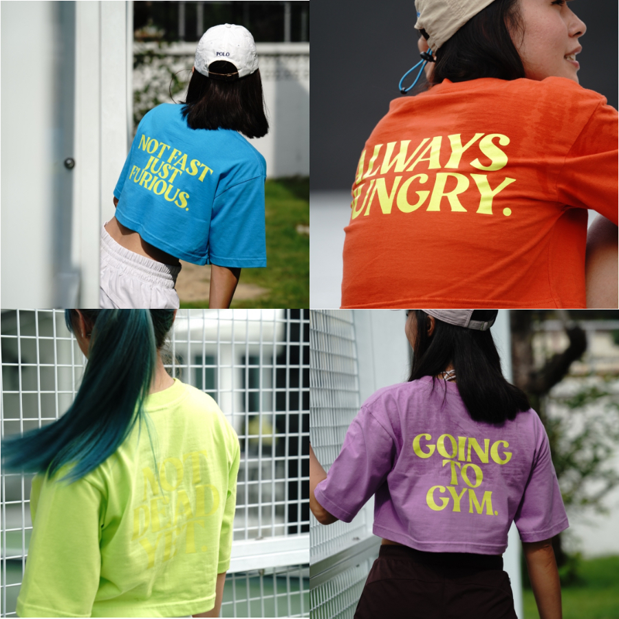 Gym Vibes Oversized Croptop available 4 colors