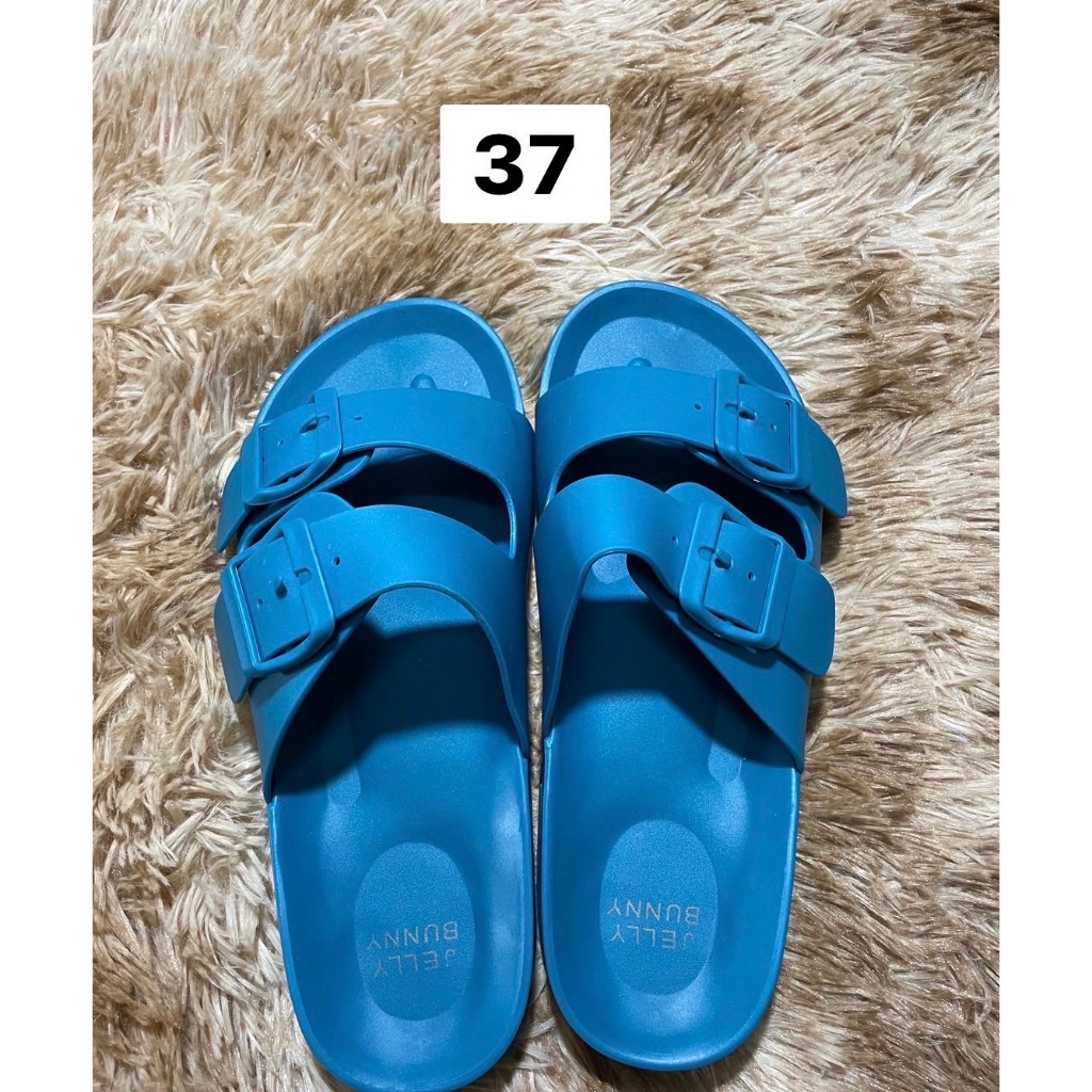 JELLY BUNNY รองเท้าแตะ รองเท้าลำลองผู้หญิง Size 37 สีฟ้า