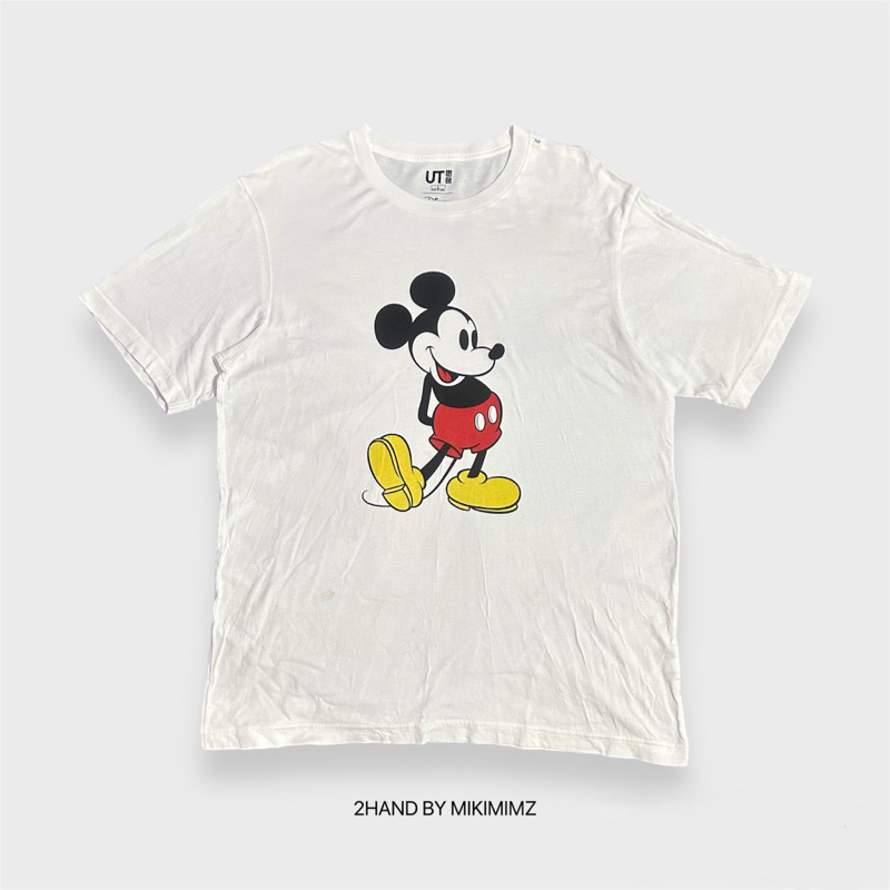 เสื้อยืดแขนสั้น Uniqlo Mickey Mouse Disney มือสอง‼️มีตำหนิ‼️