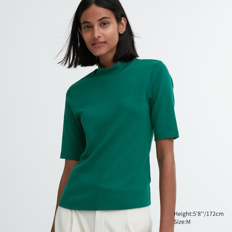 UNIQLO เสื้อยืด คอสูง แขน 1/2