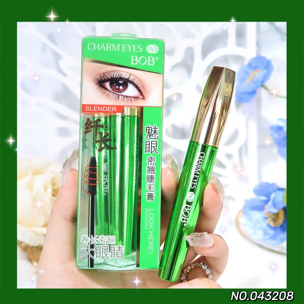 Mascara Charm Eye by BOB [No.043208] มาสคาร่าเขียว ติดทน กันน้ำยาวนาน ขนตาเรียงเส้นสวย