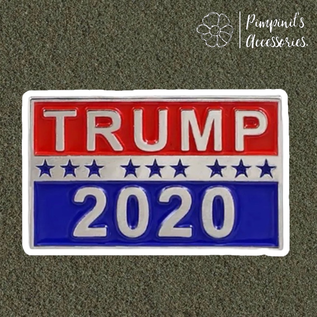✿ ร้านในไทยพร้อมส่ง : เข็มกลัดลาย “TRUMP 2020” | “TRUMP 2020” Enamel Brooch Pin.