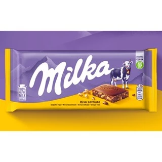 Milka Milk Chocolate มีส่วนผสมของนม Alpen 100% มี 20 รสชาติให้เลือก ขนาด 87-100 กรัม(g.) BBE: 11/2026 - 01/2027