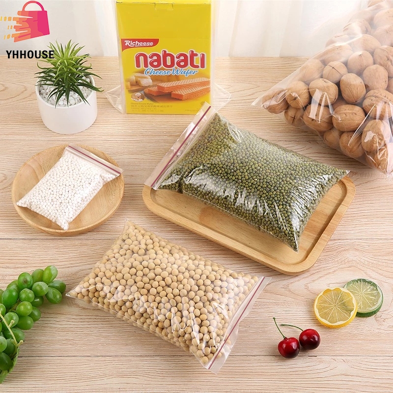 ถุงซิป 100 ใบ Food Grade ถุงซิปล็อคใส่หนังสือ ถุงซิปใส ส่งฟรีเคอรี่