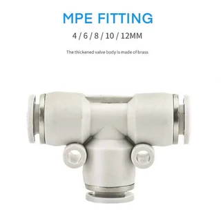 PAMY WPE ข้อต่อลมสีขาว ต่อ3ทาง เสียบสายลมสามทาง PNEUMATIC FITTING PE