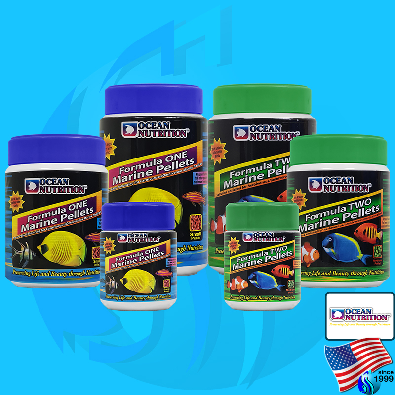 Ocean Nutrition Pellets Formula One / Two อาหารปลาแบบเม็ดจมน้ำ สำหรับปลาทุกชนิด Fish Food Pellets Fo