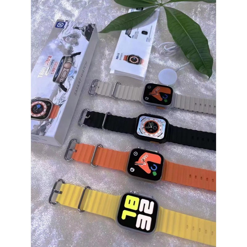 พร้อมส่ง T800 Ultra นาฬิกาข้อมือสมาร์ทวอทช์ เชื่อมต่อบลูทูธ กันน้ํา เหมาะกับการเล่นกีฬา ฟิตเนส