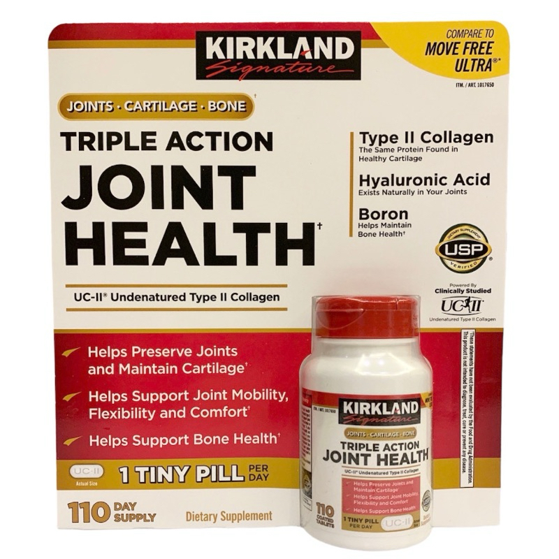 Kirkland Triple action Joint Health 110 เม็ด แก้ปวดข้อ ทานได้ 110 วัน Exp.05/2026