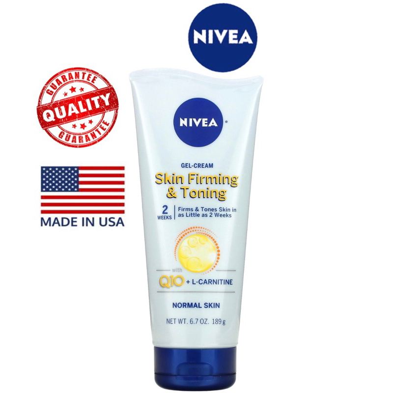 แท้ Nivea Skin Firming & Toning gel-Cream with Q10+L Carnitine 189 g.