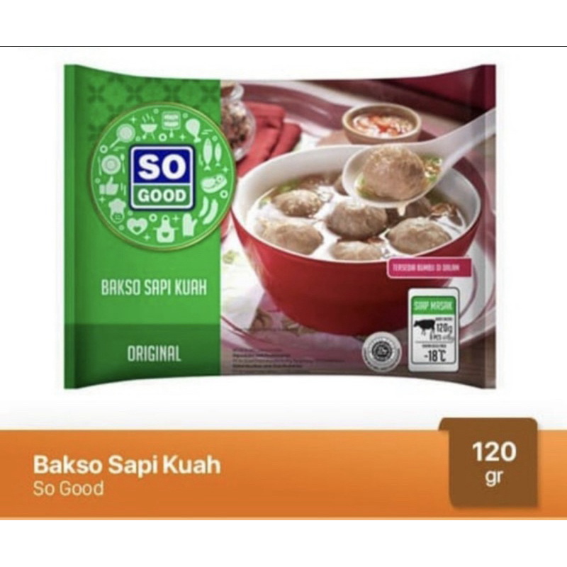 Indonesia Bakso Kuah Sapi So Good / So Good Beef Meatballs in Soup 120 gram