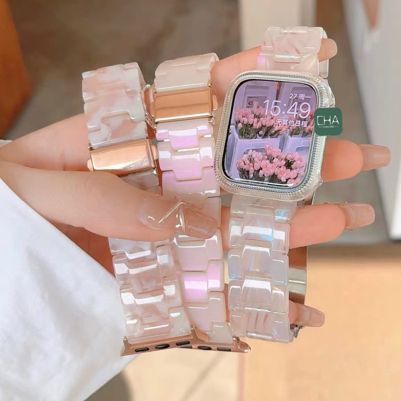 สำหรับ iWatch Series ultra 11 10 9 8 ultra7 6 5 4 หินอ่อน&ลาย สายนาฬิกา 49/45/44/40/41/42/s10/46mm สายสําหรับแอปเปิ้ลวอช