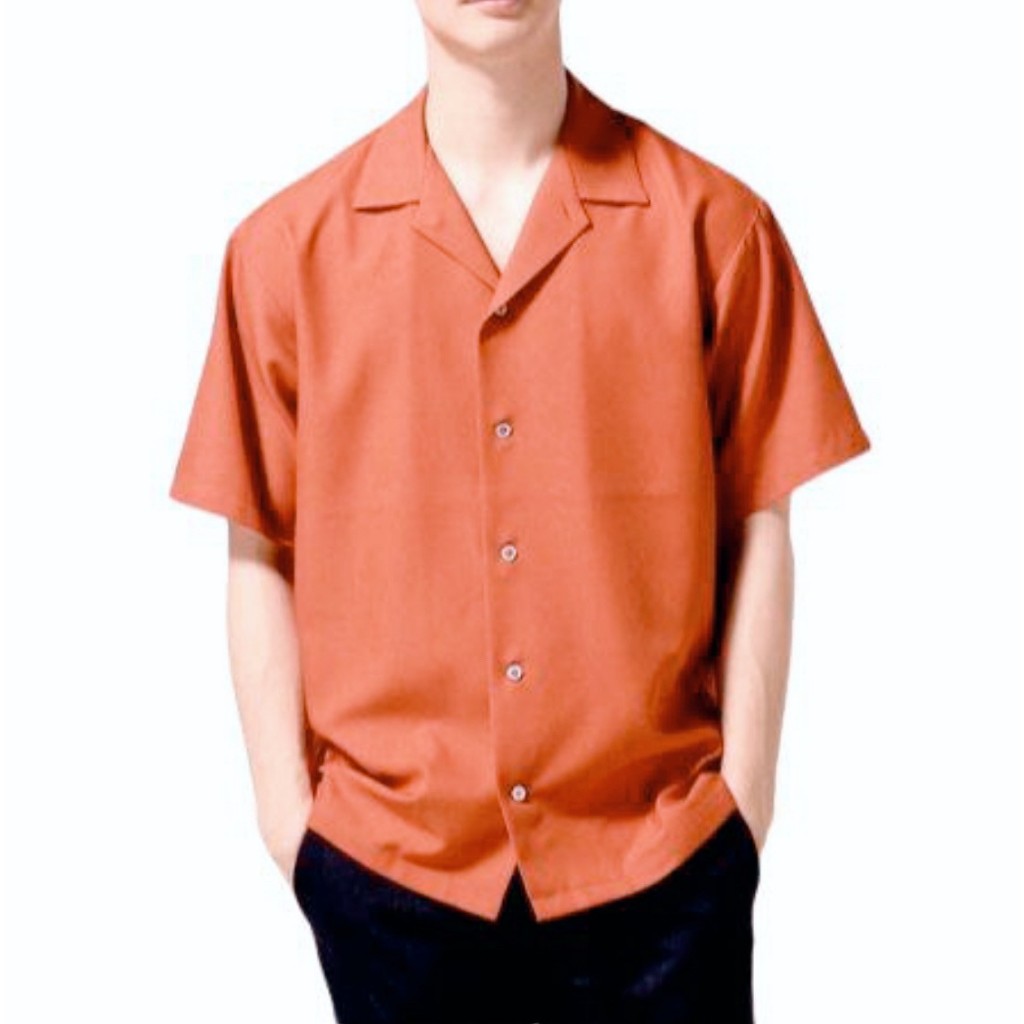 เสื้อเชิ๊ต bp สีส้มมาแรง ใส่ได้ทั้งชายและหญิง M-6XL ใส่สบายไม่ร้อนผ้าดีม๊ากกก