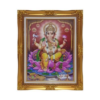 รูปองค์พระพิฆเนศ กรอบลายหลุยส์ SRATHTHATHAM รุ่น Louis ขนาด 20 x 30 นิ้ว สีทอง