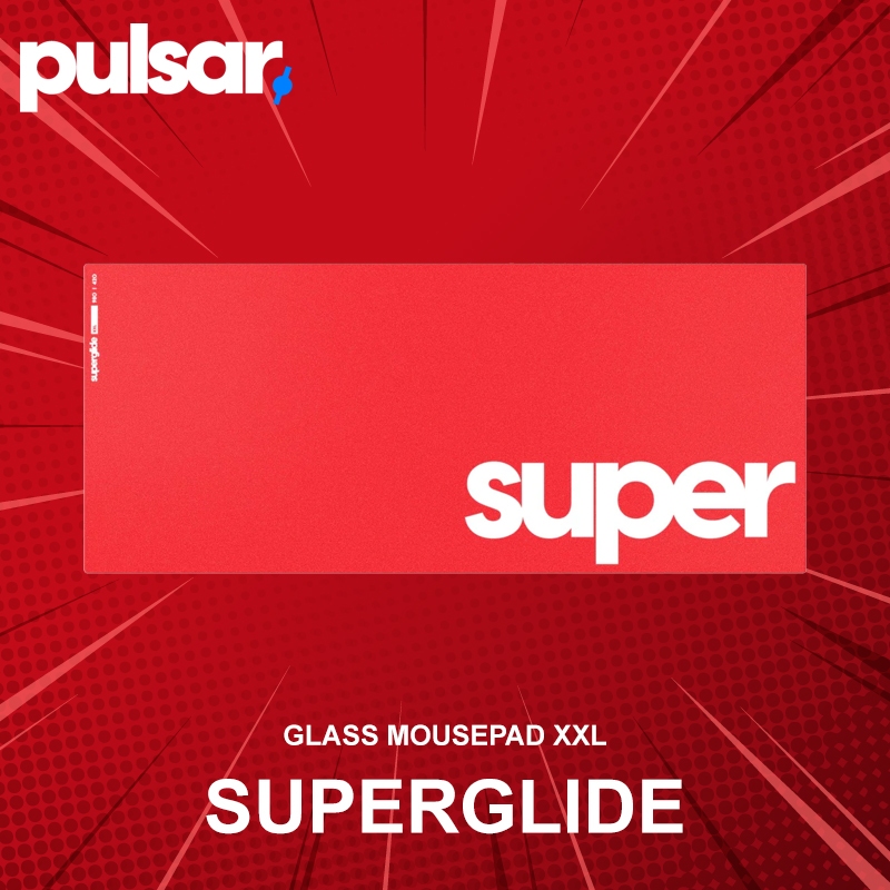 แผ่นรองเมาส์กระจก Pulsar Superglide Glass Mousepad XXL